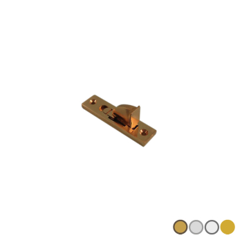 Weekes Sash Stop Square End 71 x 17mm Polished Brass
