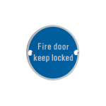 Invoke 'Fire Door Keep Locked' Sign SSS 76mm