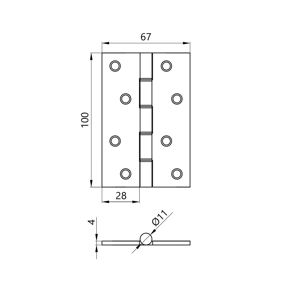 Hardwick Heritage 4Inch/102mm DBPW Hinge