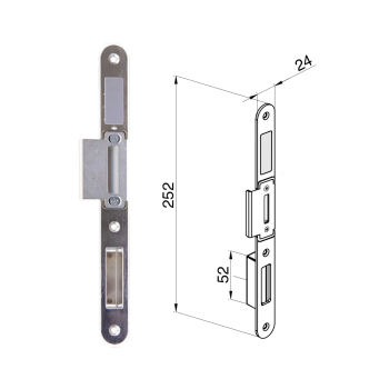 Winkhaus Flush Centre Keep - Reversible Strike Winkhaus Flush Centre Keep - Reversible Strike