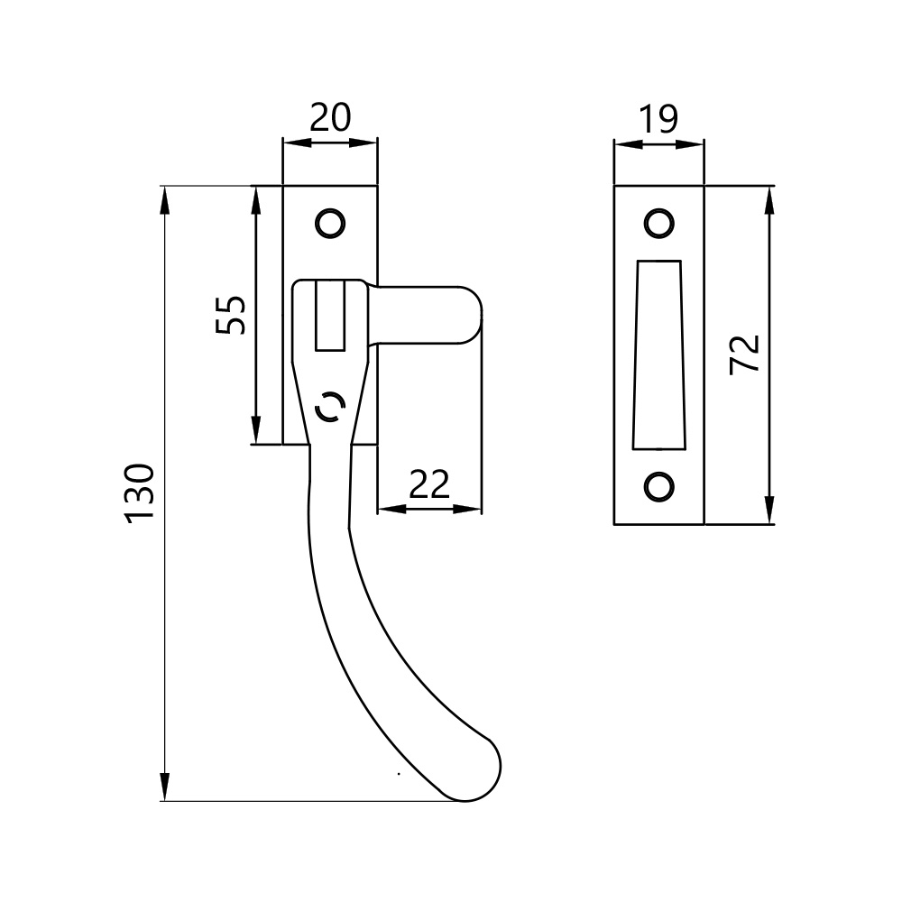 Hardwick Heritage Peardrop MP Casement Fastener