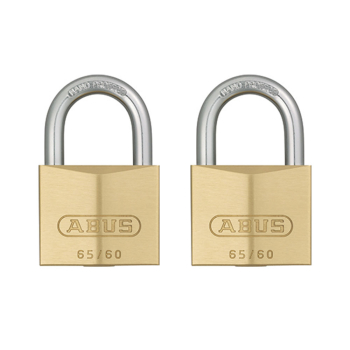 ABUS Brass Padlock Keyed Alike (Open Shackle) Twinpack