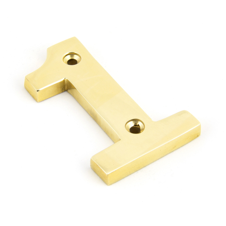 Anvil Polished Brass Numeral 1