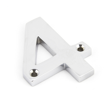 Anvil Polished Chrome Numeral 4