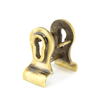 Anvil Aged Brass Euro Cylinder Door Pull (Back to Back Fixings)