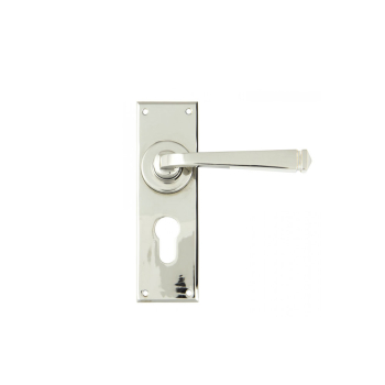 Anvil Polished Nickel Avon Lever Euro Set Anvil Polished Nickel Avon Lever Euro Set