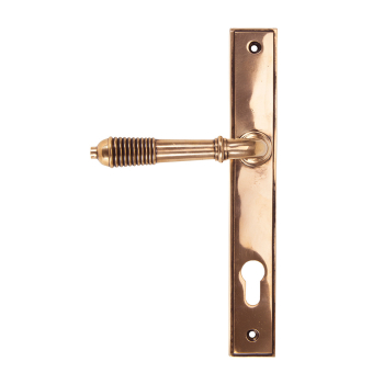 Anvil Polished Bronze Reeded Slimline Lever Espag. Lock Anvil Polished Bronze Reeded Slimline Lever Espag. Lock