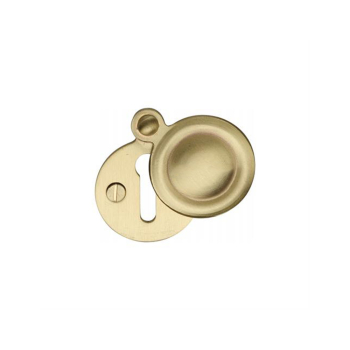 Standard Covered Keyhole Escutcheon - Satin Brass Standard Covered Keyhole Escutcheon - Satin Brass