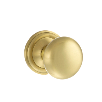 Harrogate Mushroom Mortice Knob Conc Fix Rose UnSp Satin Brass Harrogate Mushroom Mortice Knob Conc Fix Rose UnSp Satin Brass