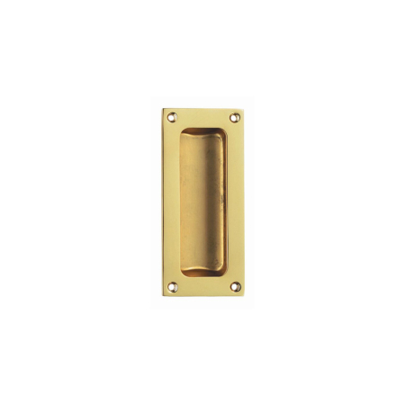 Flush Pull 102mm x 45mm Polished Brass