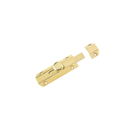 4Inch/102mm Surface Door Bolt Polished Brass