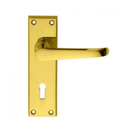 Victorian Straight Lever Lock Polished Brass