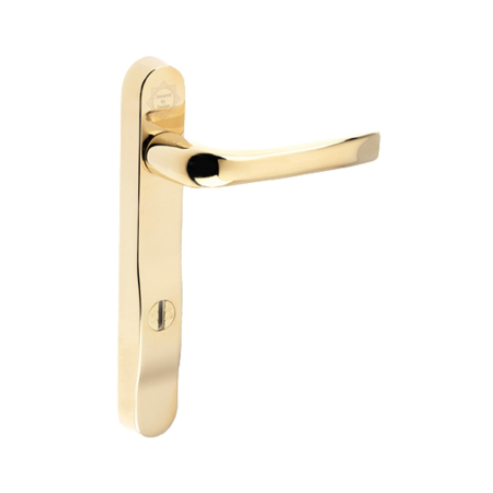 Security Narrow Plate Lever 220x35 Plate 92mm PVD Gold