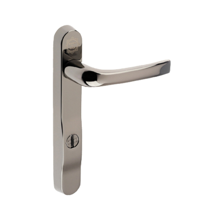 Security Narrow Plate Lever 220x35 Plate 92mm Smoked Chrome