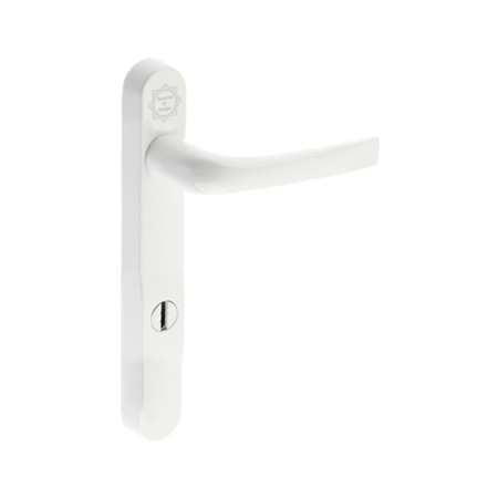 Security Narrow Plate Lever 220x35 Plate 92mm White