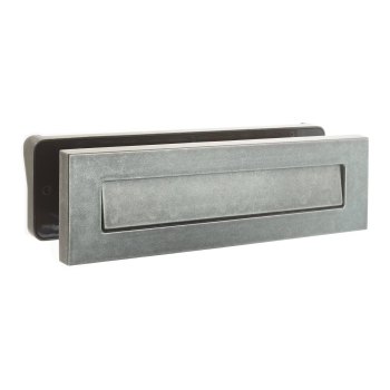 Architectural Sleeved Letterplate 316.5 x 88mm Hardex Pewter Architectural Sleeved Letterplate 316.5 x 88mm Hardex Pewter