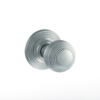 Barrowden Reeded Mortice Knob ConcFix Rose UnSp Satin Chrome Barrowden Reeded Mortice Knob ConcFix Rose UnSp Satin Chrome