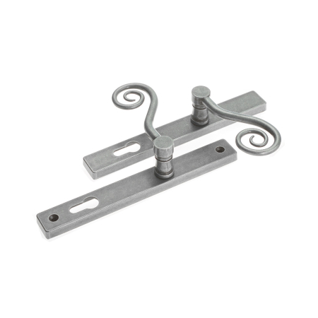 Monkeytail 92mm Espag Lever Sprung Pewter - Right Hand