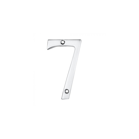Polished Chrome Numeral No. 7 Face Fix - 76mm
