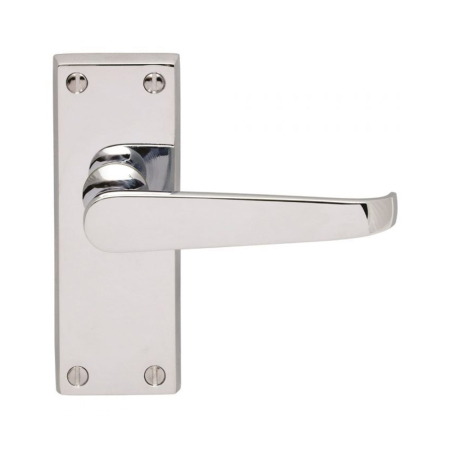 Victorian Straight Lever Latch Polished Chrome