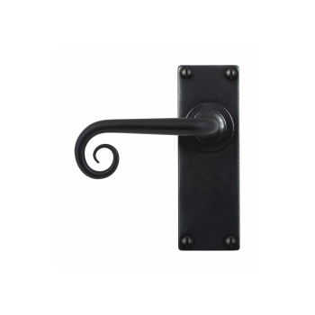 Stonebridge Curl Latch Lever Set - Armor-Coat Black Stonebridge Curl Latch Lever Set - Armor-Coat Black