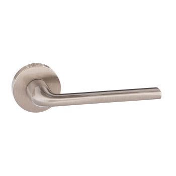 Forme Milly Designer Lever on Rose Satin Nickel Forme Milly Designer Lever on Rose Satin Nickel