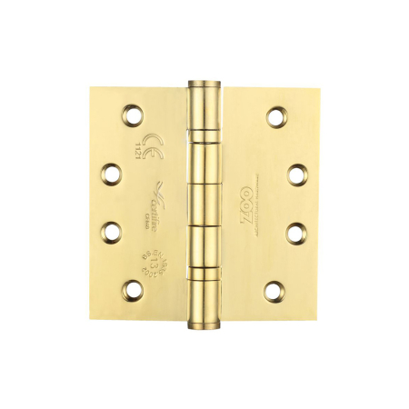 102 x 102mm PVD Brass Ball Bearing Projection Hinge (Pair)