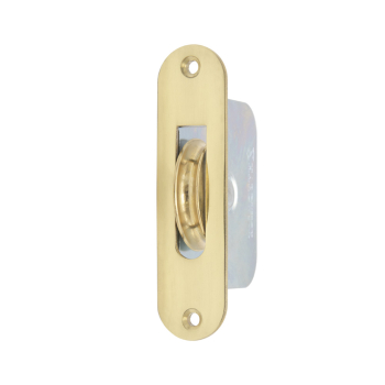 Hardwick Polished Brass 50mm Large Ball Bearing Sash Pulley Radius End Hardwick Polished Brass 50mm Large Ball Bearing Sash Pulley Radius End