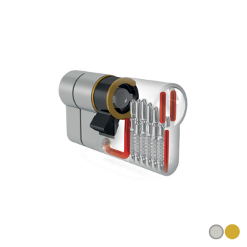 Iseo F6S+ 45/45 Euro Turn/Key Cylinder Satin Nickel Iseo F6S+ 45/45 Euro Turn/Key Cylinder Satin Nickel