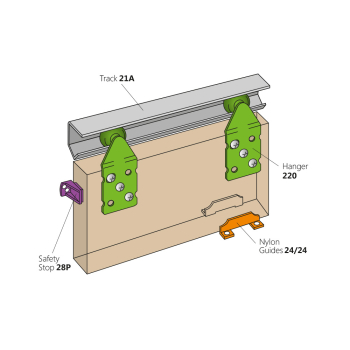 Single Top sliding W/robe Door Kit Single Door 900mm Single Top sliding W/robe Door Kit Single Door 900mm