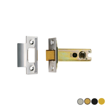 Heavy Sprung Tubular Latch Black 63mm. Heavy Sprung Tubular Latch Black 63mm.