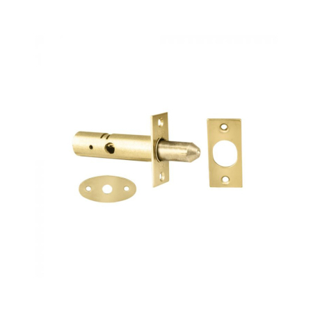 Security Door Bolt Electro Brass 60mm length - 32mm Backset