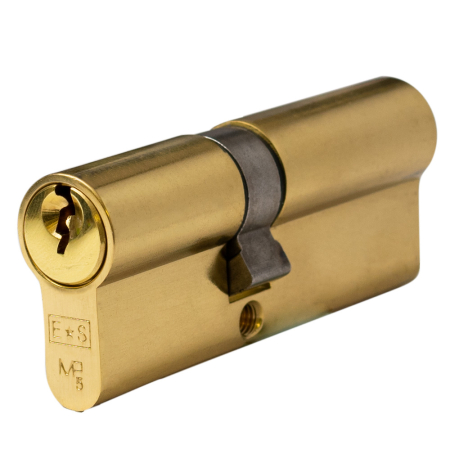 40/40 Security 1* Double Euro Cylinder Polished Brass KA01
