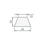 Exiwood Georgian Bevelled Bar 22mm x 12mm x 12mm x 3m White