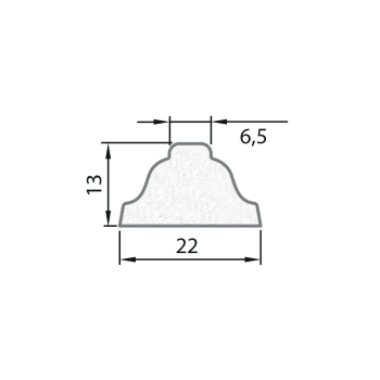 Exiwood Georgian Lambs Tongue Bar 22mmx13mmx6.5mm x 3m White Exiwood Georgian Lambs Tongue Bar 22mmx13mmx6.5mm x 3m White