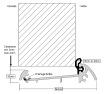 Stormguard Slimline Narrow Sill NF Seal Outward Milled 3m Stormguard Slimline Narrow Sill NF Seal Outward Milled 3m