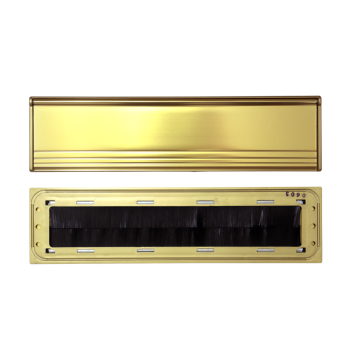 Alu Letterplate Seal & Flap Gold 293 x 77mm Alu Letterplate Seal & Flap Gold 293 x 77mm