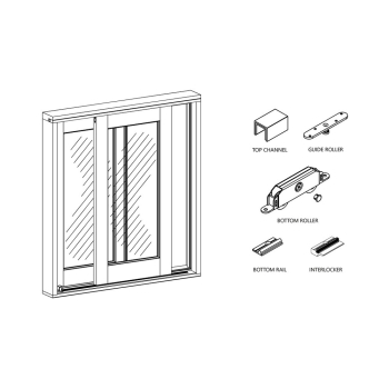 Yorkshire Sliding Sash Double Bi-Parting Window Kit 3m x 1.2m