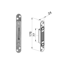 Winkhaus Single Keep - Radius End (44 & 56mm Doors) Winkhaus Single Keep - Radius End (44 & 56mm Doors)