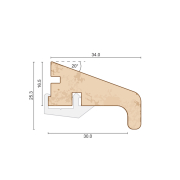 Q-Wood 34 x 25mm Bottom Drip Bead 3m