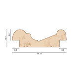 Q-Wood Double Rebate Bolection Mould 3m