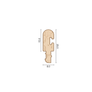 Q-Wood ClickIn 8 x 15 Parting Bead 3m