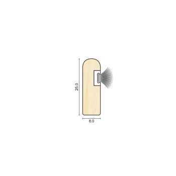 25mm x 8mm x 3m Primed Timber Parting Bead c/w Carrier/Pile 25mm x 8mm x 3m Primed Timber Parting Bead c/w Carrier/Pile