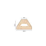 Q-Wood 8 x 14 x 22mm Glazing Bar 3m