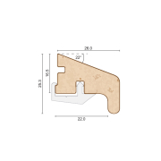 Q-Wood 26mm x 25mm Bottom Drip Bead 3m