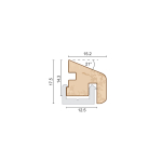 Q-Wood 17.5mm x 16.2mm Glazing Bead 3m