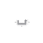 Q-Wood 7.5 x 13mm Glazing Bead Fixing Clip 3m