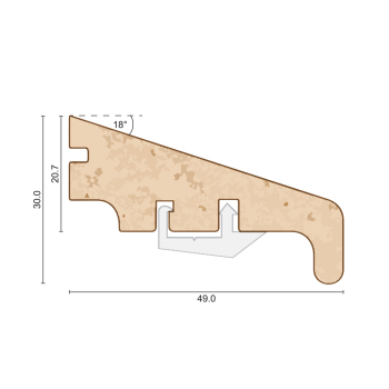 Q-Wood 30 x 49mm Bottom Drip Bead 3m Q-Wood 30 x 49mm Bottom Drip Bead 3m